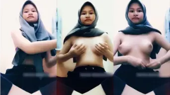Fazreen Hijab Kerudung Abu Pamer Toket Video by PornHub