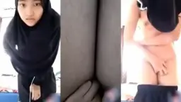 VCS Aisyah Daun Masih Muda Hijab Hitam Video by Beeg