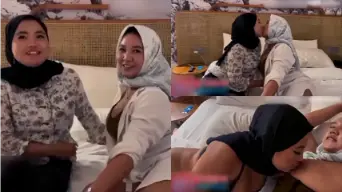 2 Tante Hijab Montok Cewek Lesbian Video by RedTube